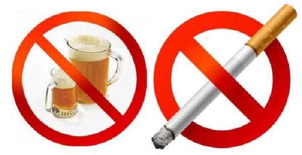 Запрет на курение и алкоголь