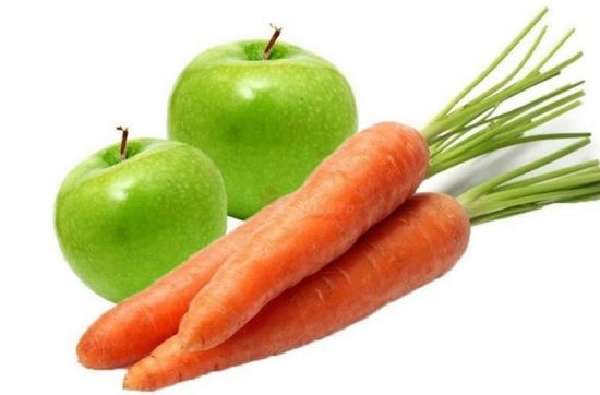 Яблоки и морковь