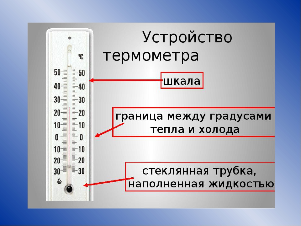 Какая температура принята за 100 c. Как определить температуру на термометре. Устройство термометра. Строение термометра. Термометр рисунок.